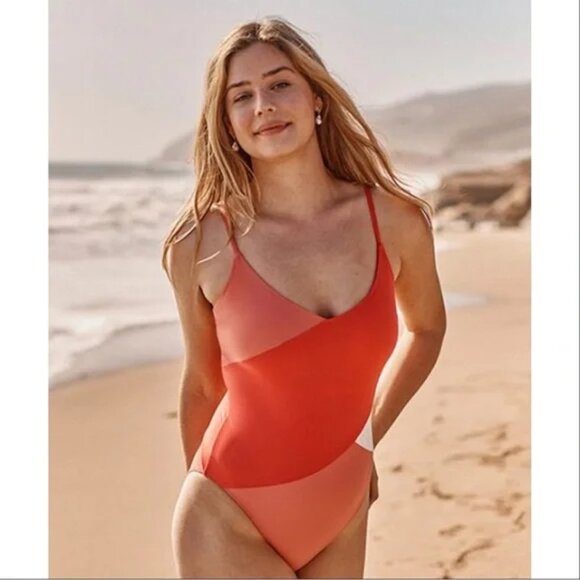 Summersalt The Marina One Piece Swimsuit Red 4 Summer Beachy Fourth of July 4th - Picture 1 of 11